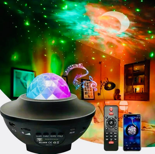 Galaxy Star Projector with Bluetooth Speaker | 10 Color LED Night Light Projector, Create a Relaxing Ambiance, Gift Ideas 2024, Remote Control Included